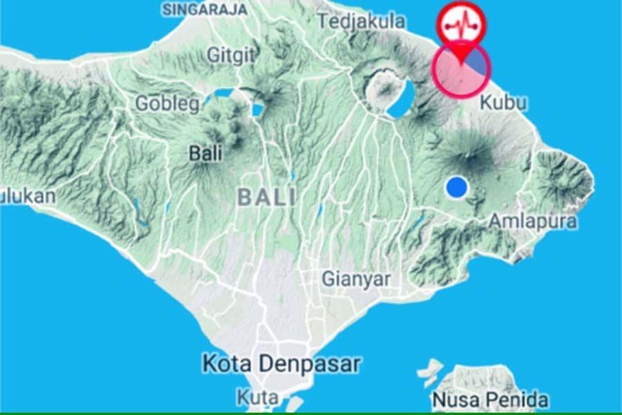 Gempa 3 7 Sr Kembali Guncang Karangasem Lokasinya