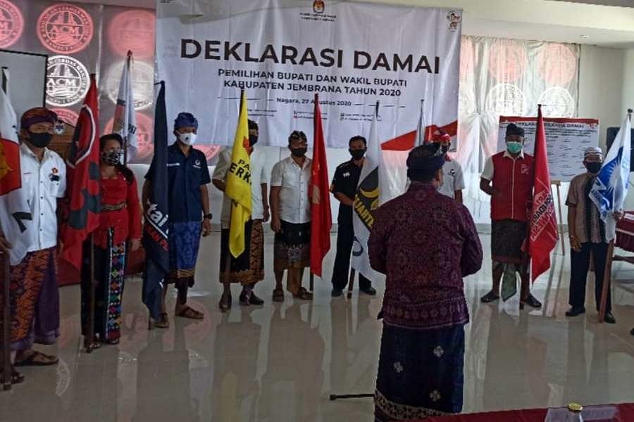 Empat Parpol Ini Tak Hadiri Deklarasi Damai Pilkada Jembrana | BALIPOST.com