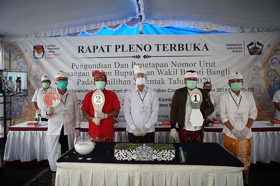 Nomor Urut Paslon Di Pilbup Bangli Diundi, Ini Hasilnya | BALIPOST.com