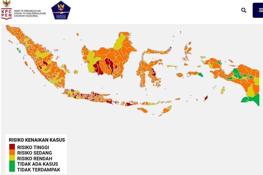 Peta Risiko COVID-19 Bali Memburuk, Dua Kabupaten Balik Ke Zona Merah ...