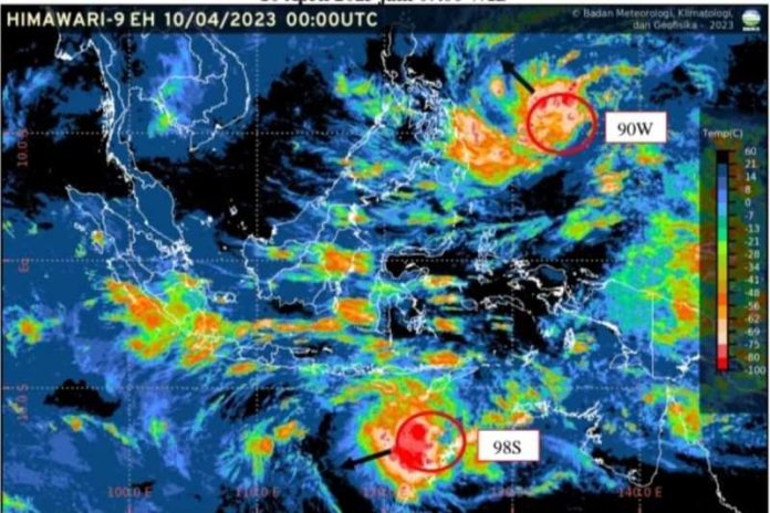 BMKG: Dalam 24 Jam Bibit Siklon 982 Berpotensi Menjadi Siklon Tropis 2