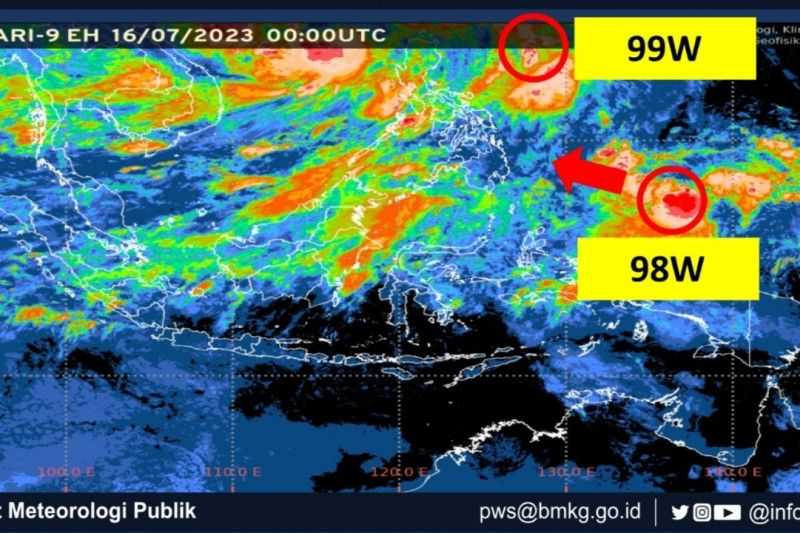 BMKG Deteksi Kemunculan Dua Bibit Siklon Tropis