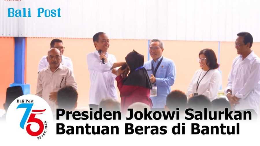 Presiden Jokowi Salurkan Bantuan Beras di Bantul  2