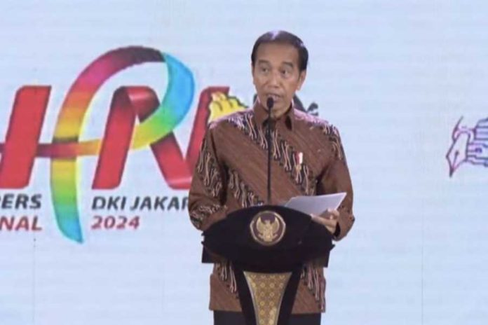 Jokowi Ucapkan Selamat HPN 2024 ke Insan Pers, Sebut Sudah Teken Perpres "Publisher Rights" 2