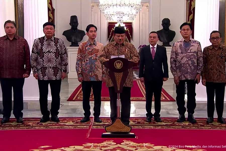 Prabowo Umumkan Susunan Kabinet Merah Putih