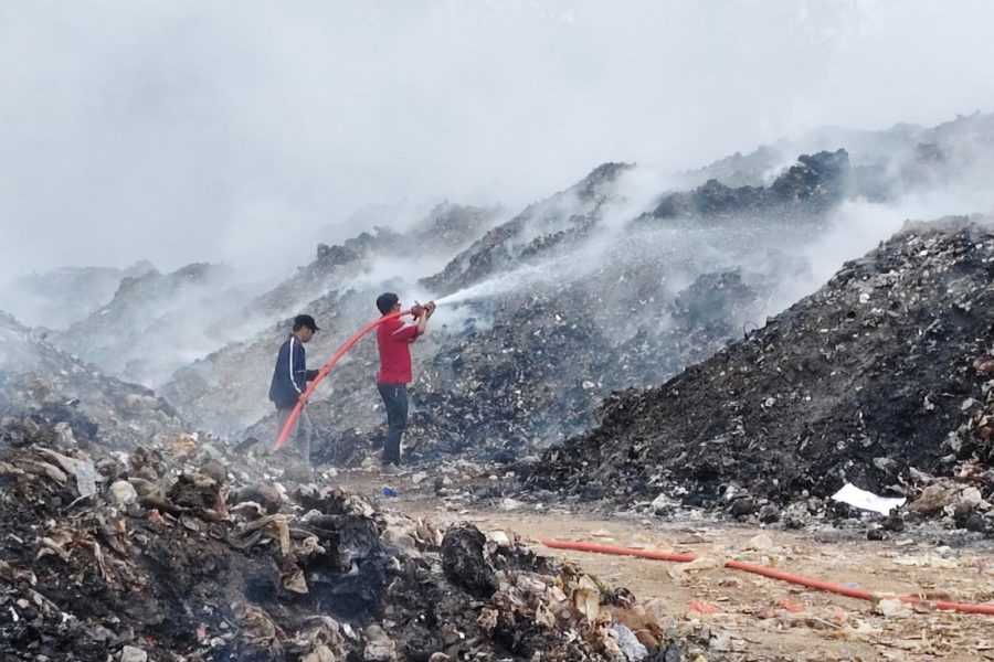 TPA Sente dan TPA Biaung Nusa Penida Terbakar