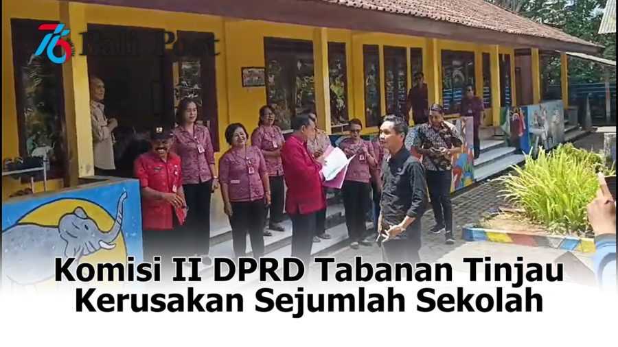 Komisi II DPRD Tabanan Tinjau Kerusakan Sejumlah Sekolah