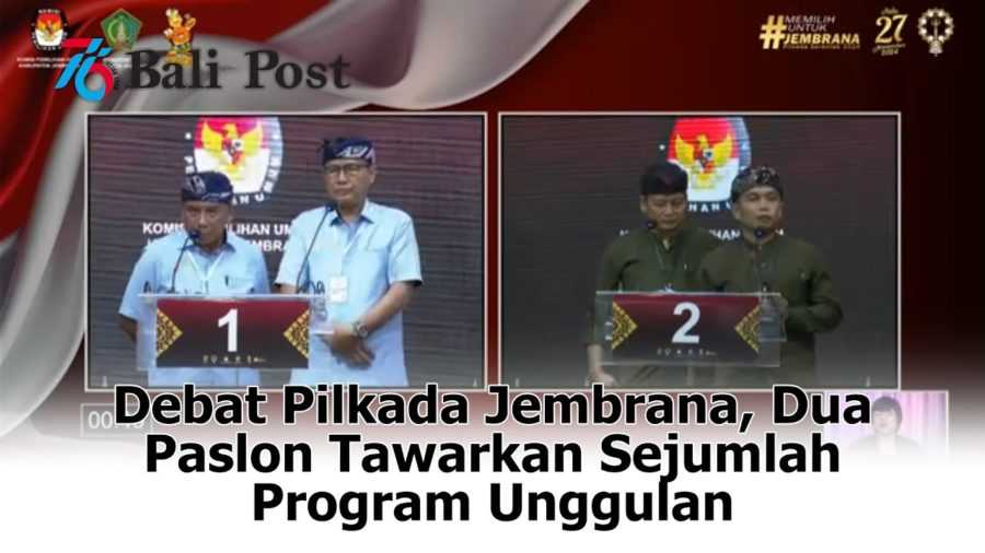 Debat Pilkada Jembrana, Dua Paslon Tawarkan Sejumlah Program Unggulan