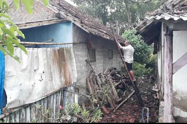 Angin Puting Beliung, Rusak Puluhan Rumah di Kecamatan Negara