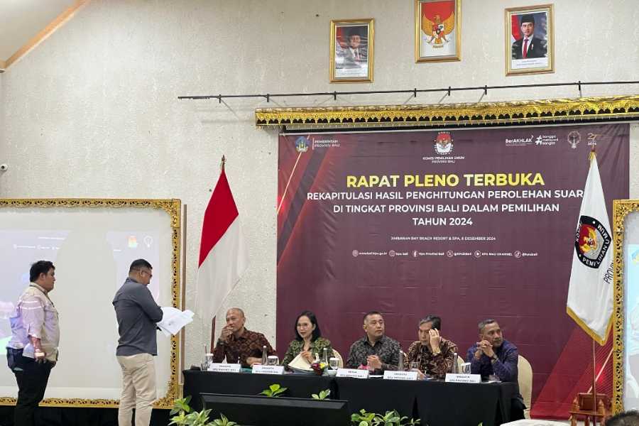 Pleno KPU Bali, Paslon Nomor 2 Unggul di Seluruh Kabupaten/kota